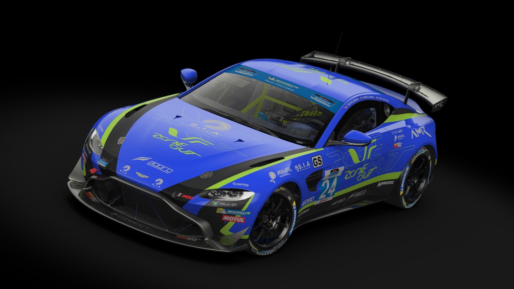 Aston Martin Vantage GT4, skin ZONE OUT