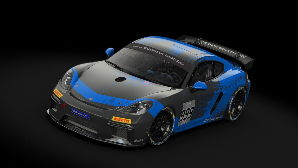 Porsche 718 Cayman GT4 Clubsport, skin rm_gt4_european_series_fictional_porsche_motorsport_blue_999