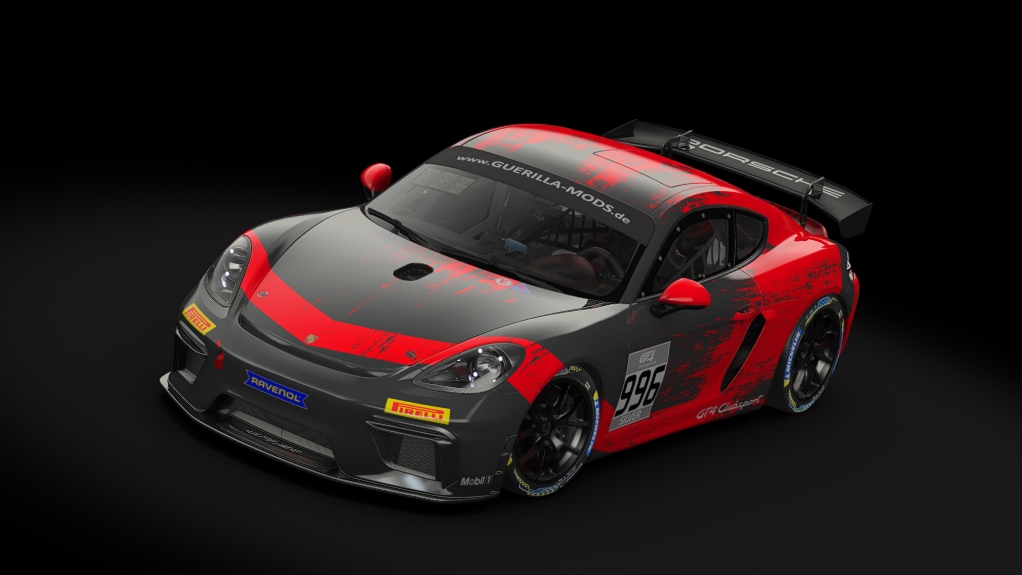 Porsche 718 Cayman GT4 Clubsport, skin rm_gt4_european_series_fictional_porsche_motorsport_red_996