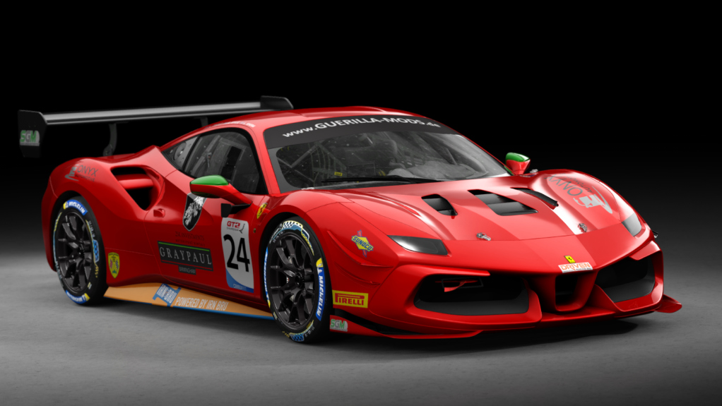 Ferrari 488 Challange EVO GT2, skin 24_simon_green