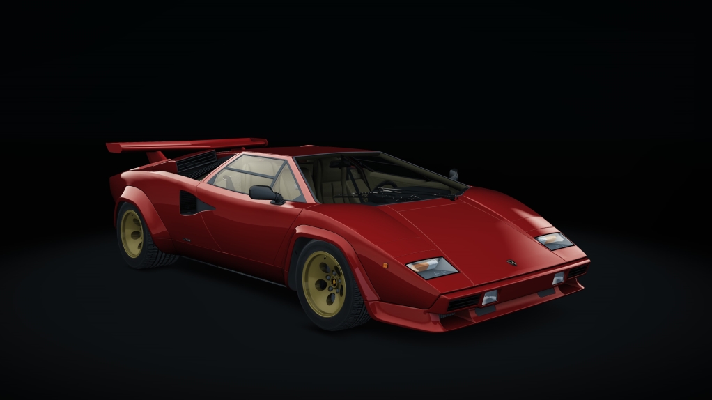 Lamborghini Countach, skin rosso_siviglia_gold