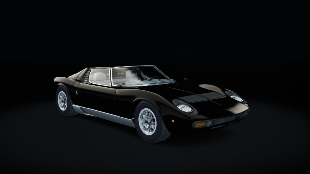 Lamborghini Miura P400 SV, skin Nero_Cangiante_Silver