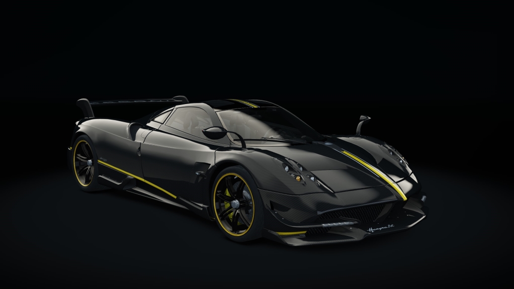 Pagani Huayra BC, skin carbon_carbon_yellow