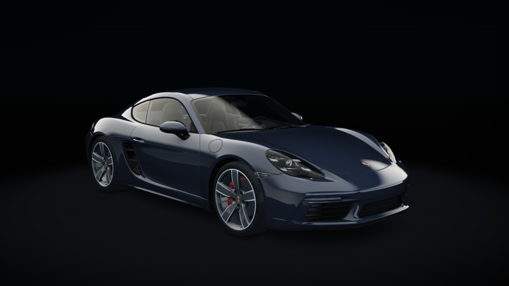 Porsche 718 Cayman S, skin 00_graphite_blue_metallic